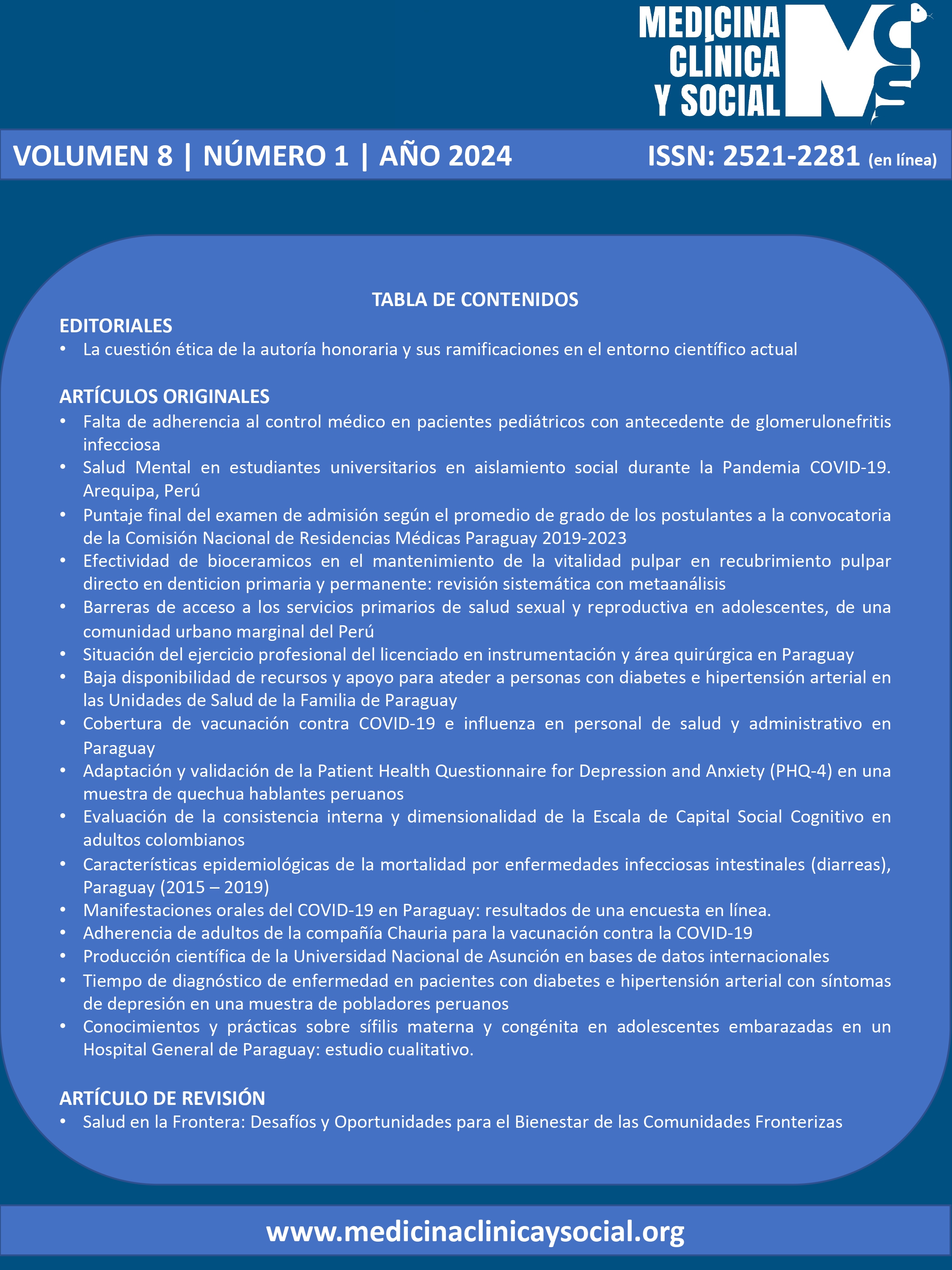 Ver Vol. 8 Núm. 1 (2024): ENERO-ABRIL